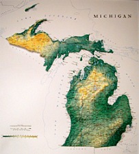 Michigan Relief Map
